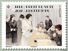 Image du timbre Droit de  vote des femmes 1944-2019